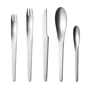 Minimaliste et simplicité ensemble de couverts en acier inoxydable dîner couteau cuillère maison cuisine restaurant vaisselle mariage événement décor - Product Image 1