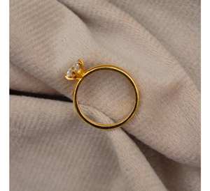 Anillo de diamante certificado IGI minimalista de oro sólido de 18 quilates de forma hermosa para joyería de compromiso o ropa informal - Product Image 3