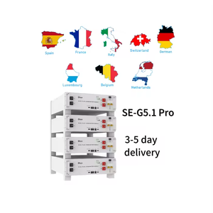 Batería de litio apilable LiFePO4 51,2 V 100Ah para uso doméstico, batería de litio de bajo voltaje Deye de V, disponible en la UE