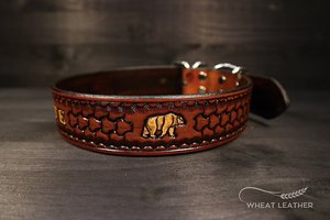 Collar de perro de cuero PU de alta calidad, liberación rápida, herramientas manuales, patrón Floral personalizado, cintas acolchadas, entrenamiento de ganado de granja - Product Image 5