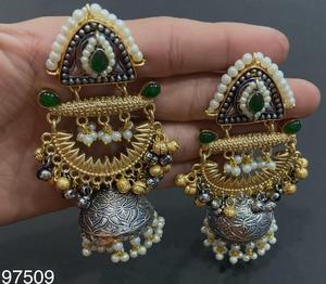 Fancy Day venta al por mayor Vintage Boho India étnico Jhumka pendientes colgantes forma de pájaro antiguo borla pendientes femeninos joyería - Product Image 3