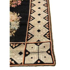 Pechino Grey <b>Black</b> Hand Knotted Wool <b>Rugs</b> Floral Abstract Pattern Classic Style for Home for Living Hallway for Teens-Paem-742 - Product Image 4