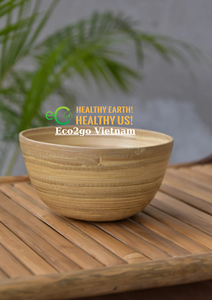 Tazón de Bambú Natural Tejido al por Mayor/ Tazón de Bambú con Ventosa/ Tazón de Ensalada de Bambú Hecho en Vietnam - Product Image 3
