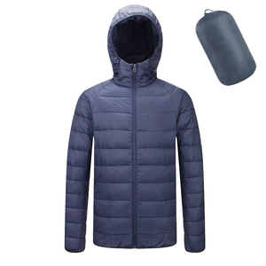 Venta al por mayor al aire libre de color sólido abrigo de invierno cálido grueso para hombre chaqueta abrigo con logotipo personalizado chaqueta acolchada resistente al agua y al viento - Product Image 1