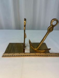 Lot de 2 serre-livres en laiton AK Ancre en laiton fini polonais Article standard pour décor de bibliothèque/décor de chambre - Product Image 6