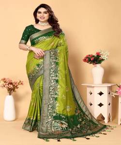 Dentelle et Séquence Organza Saree pour les Mariages - Product Image 6