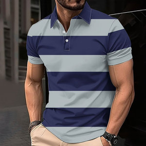Polos personalizados para hombre con cuello de manga corta, camiseta informal para empresas y eventos - Product Image 1