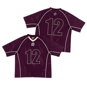 Maillot de football vierge maille maillot de football américain uni Hip Hop pratique sportive T-shirt de football sportif pour adultes/jeunes - Product Image 5