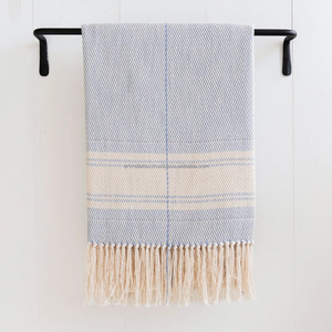 Manta de tiro Jacquard de algodón grueso para todas las estaciones de alta calidad, funda de cama y sofá con diseño a cuadros para dormitorio - Product Image 2