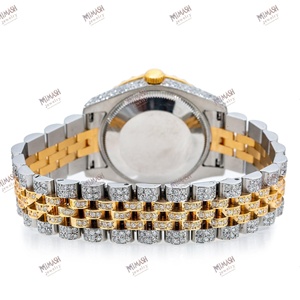 Montre en diamant de qualité supérieure Moissanite Design glacé unisexe de luxe, montre en acier inoxydable étanche pour les amateurs de mode à la mode - Product Image 5