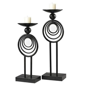 Metal Candle <b>Holder</b> Candle <b>Stand</b> for Lighting and Home Decoration Set Stylish Antique Finish Decorative Candle Jar <b>Holder</b> - Product Image 2