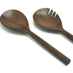 Ensemble de cuillères à salade en bois BASIQUE ARTISANAT MEILLEURES VENTES Ensemble de bols très vendu Fabriqué en Inde Comprend un ensemble de serveurs à salade en bois - Product Image 1