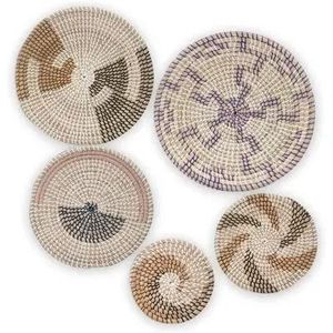 Cestas de algas marinas de pared, cesta de pared de mimbre, cestas de tejer redondas, cesta colgante, colgante de pared decorativo de algas marinas - Product Image 1