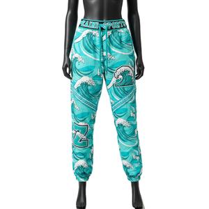 Pantalones Cortavientos para Mujer, Ligeros, Tejido de Poliéster, Impresión por Sublimación GSM, Cintura Elástica, Logotipo Personalizado - Product Image 1