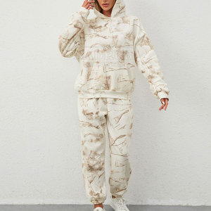 Survêtement imprimé à la mode tenue confortable et élégante pour un usage quotidien survêtement imprimé deux pièces correspondant haut et bas ensemble - Product Image 5