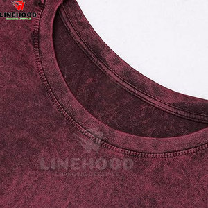 T-shirts pour hommes 100% coton sur mesure OEM Vente en gros légers lavés à l'acide - Product Image 4