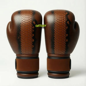 Guantes de Boxeo de Piel de Serpiente y Cuero Vacuno Genuino de Primera Calidad, con Logotipo Personalizado, Estilo Vintage, Twins Winning - Product Image 4