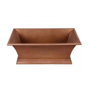 อ่างอาบน้ำทองแดงผนังสองชั้นแบบทำด้วยมืออ่างอาบน้ำทองแดงบริสุทธิ์หรูหราแม่พิมพ์ใหม่ - Product Image 3