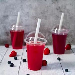 Logotipo personalizado 500 700ml PP taza de plástico transparente esmerilado reciclaje desechable Boba Milktea tazas taza de té de burbujas - Product Image 1