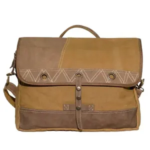 Canvas shoulder bags wholesale designer vintage cross body side custom canvas small messenger handbags accessories for men
