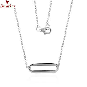 Collar liso de Plata de Ley 925 de moda con diseño simple para compromiso o fiesta - Product Image 2