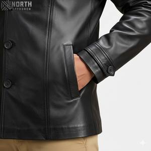 Poids léger 2025 Oem Odm vêtements d'hiver manches complètes hommes nouveau Design cuir matériel cuir veste hommes Bomber veste personnalisée - Product Image 4