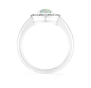 แหวนเงินสเตอร์ลิง925ตั้งวงแหวนโอปอลเอธิโอเปียอัญมณีรูปไข่แฟนซีงานแต่งงานปาร์ตี้อินเทรนด์แฟชั่น unisex - Product Image 4