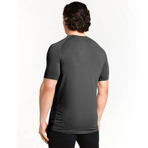 เสื้อยืดสำหรับผู้ชายเสื้อผ้าออกกำลังกายเล่นฟิตเนสตาข่ายโพลีเอสเตอร์แบบแห้งเร็วเสื้อยืดเพาะกายไซส์ใหญ่ - Product Image 5