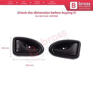 BDP1528 Inner <b>Door</b> <b>Handle</b> Right Left Black Rod Type for Clio 2 Scenic Megane 1 Trafic Master 2 Mascott Logan 1 Movano Vivaro A I - Product Image 6
