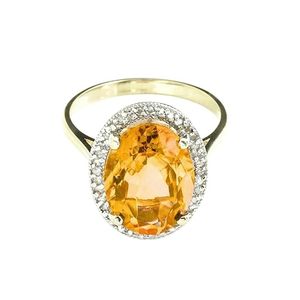 Anillo de mujer Citrino natural y piedra preciosa CZ Piedra NATAL DE NOVIEMBRE Compromiso Aniversario Joyería hecha a mano Anillo de plata esterlina 925 - Product Image 3