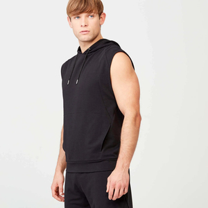 <b>Sleeveless</b> <b>Hoodie</b> Tank Top Men Winter Muscle Sweatshirt 100% Cotton Eco-Friendly <b>Hoody</b> Tops Gym Sport Pullover Hooded - Product Image 4