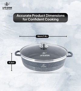 <b>Non</b> <b>Stick</b> Casserole <b>Pot</b> with Multi Layer <b>Non</b> <b>Stick</b> Granite Coating - Product Image 4