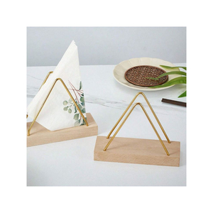 Fabuleux Design Serviette Décoratif Tissu Stand Grande Qualité Noir Fer Métal Serviette Stand Hôtel Ware Table Top Serviette Titulaire - Product Image 4