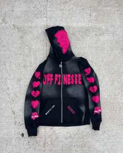 Streetwear Fabricant de survêtements en éponge française Ensemble pantalon de survêtement et sweat à capuche personnalisés Survêtement en strass délavé à l'acide pour hommes - Product Image 6