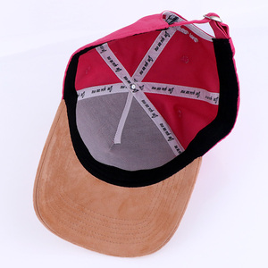 Gorra de béisbol de invierno de dos tonos de alta calidad personalizada para mujer estilo Vintage 5 paneles gamuza algodón sombrero - Product Image 6