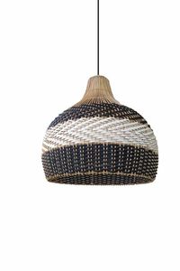 Lámpara Colgante Vintage de Ratán y Hierro Forjado, Hecha a Mano, con LED, Color y Tamaño Personalizables - Product Image 2