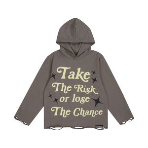 Dernière arrivée sweats à capuche délavés à l'acide pour hommes 100% coton Style streetwear pour l'hiver teint uni prix de gros - Product Image 1