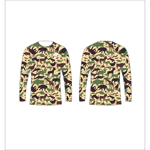 Camiseta de Manga Larga para Hombre, Color Marrón Bronceado, Camuflaje, Cuello Redondo, Diseño Frogskin, Estilo Casual, Trackstar, Marca Privada OEM, TSI-G05-P0830 - Product Image 4