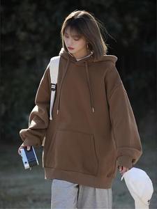 Sweat à capuche unisexe surdimensionné de bonne qualité pour hommes, sweat-shirt à manches longues en polaire vierge pour femmes - Product Image 3