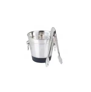 Stainless steel wine bucket with holding rack for bar table ice bucket Stainless steel wine chiller bucket