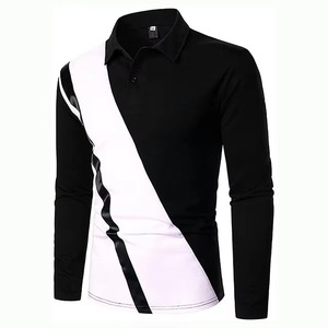 Golf para hombres más vendidos para Polos 100% algodón manga completa patrón sólido calidad superior a un precio barato al por mayor - Product Image 3