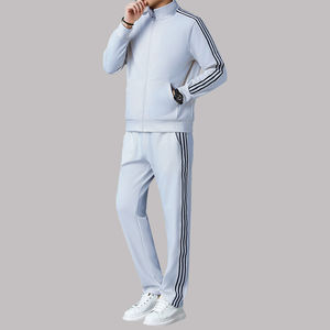 เสื้อสเวตเตอร์ลายทางเข้ารูปของผู้ชายชุดวอร์มผ้าฝ้ายผ้าฝ้ายลายขวางออกแบบได้เองสำหรับฤดูหนาวไซส์พิเศษ - Product Image 2