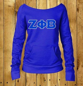 Suave invierno algodón polar Zeta PHI Beta fuera del hombro pulóver sudaderas mujer pulóver sudadera - Product Image 3
