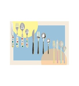 Juego de cubiertos con diseño de Metal para pastel, Set de herramientas de corte con acabado pintado - Product Image 1