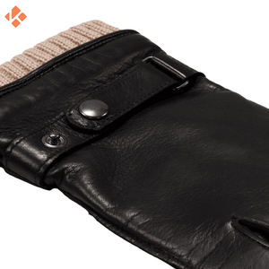 ถุงมือหนังแกะแท้สำหรับผู้หญิง แฟชั่นใหม่ ซิปด้านข้าง ซับในแคชเมียร์ ให้ความอบอุ่น เหมาะสำหรับการช้อปปิ้งและธุรกิจ - Product Image 4