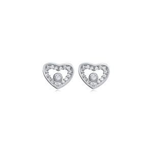 Minimalist Hollow <b>Heart</b> CZ Stud <b>Earrings</b> Turkish Wholesale Handmade 925 Sterling silver fine Jewelry <b>Gold</b> Plated - Product Image 5
