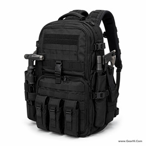 Mochila Táctica de Nylon Cordura 1000D Resistente, Negra, Impermeable, con Sistema MOLLE, para Transporte de Equipo Industrial - Product Image 4