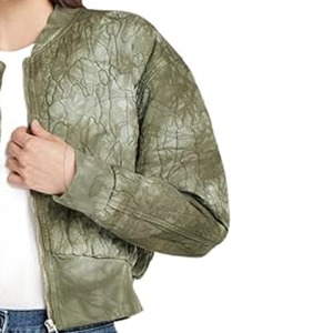Chaqueta de bombardero de manga larga de moda al por mayor para mujer, chaqueta de bombardero de mujer con logotipo personalizado, diseño hecho OEM - Product Image 4