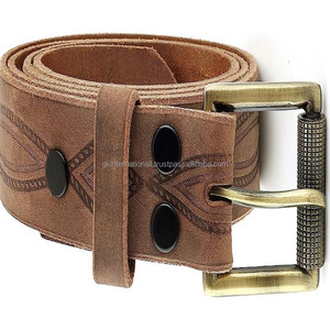 Lassic-Cinturón de herramientas de cuero con grabado a mano, elegante cinturón de herramientas de diseñador con hebilla de latón y rodillo de diseñador - Product Image 6