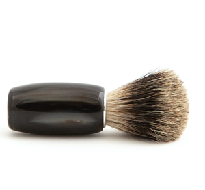 Pinceau de rasage classique de haute qualité manche à pointe de corne blaireau de rasage de qualité supérieure brosse à barbe pour hommes - Product Image 3